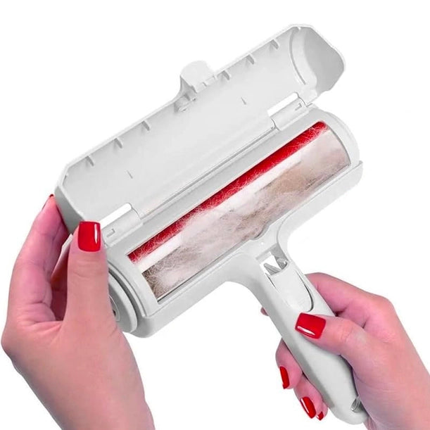 Reusable Pet Hair & Lint Remover - Cat & Dog Hair Remover - Easy To Clean & Lightweight (Red)