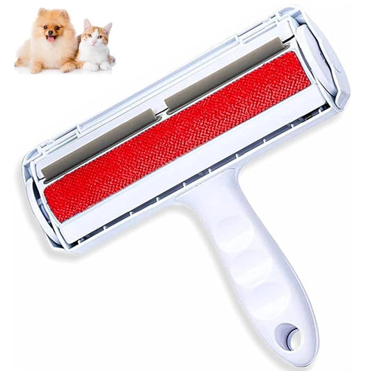 Reusable Pet Hair & Lint Remover - Cat & Dog Hair Remover - Easy To Clean & Lightweight (Red)